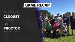 Recap: Cloquet  vs. Proctor  2016