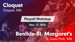 Matchup: Cloquet  vs. Benilde-St. Margaret's  2016