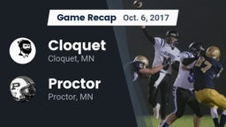 Recap: Cloquet  vs. Proctor  2017