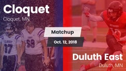 Matchup: Cloquet  vs. Duluth East  2018
