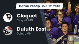 Recap: Cloquet  vs. Duluth East  2018
