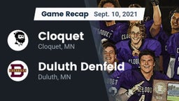 Recap: Cloquet  vs. Duluth Denfeld  2021