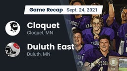 Recap: Cloquet  vs. Duluth East  2021