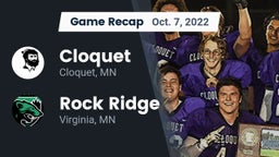 Recap: Cloquet  vs. Rock Ridge  2022