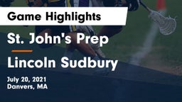 St. John's Prep vs Lincoln Sudbury Game Highlights - July 20, 2021