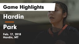 Hardin  vs Park  Game Highlights - Feb. 17, 2018