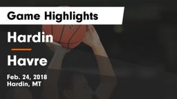 Hardin  vs Havre  Game Highlights - Feb. 24, 2018
