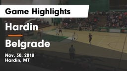 Hardin  vs Belgrade  Game Highlights - Nov. 30, 2018