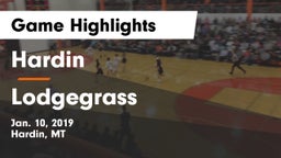 Hardin  vs Lodgegrass Game Highlights - Jan. 10, 2019