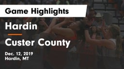 Hardin  vs Custer County  Game Highlights - Dec. 12, 2019