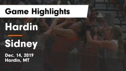 Hardin  vs Sidney  Game Highlights - Dec. 14, 2019