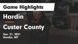 Hardin  vs Custer County  Game Highlights - Jan. 21, 2021