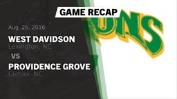 Recap: West Davidson  vs. Providence Grove  2016