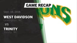 Recap: West Davidson  vs. Trinity  2016