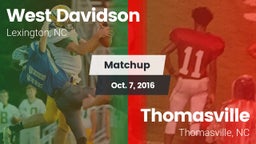 Matchup: West Davidson High vs. Thomasville  2016