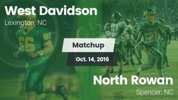Matchup: West Davidson High vs. North Rowan  2016