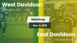 Matchup: West Davidson High vs. East Davidson  2016