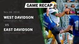 Recap: West Davidson  vs. East Davidson  2016