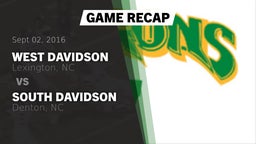 Recap: West Davidson  vs. South Davidson  2016