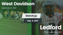 Matchup: West Davidson High vs. Ledford  2017