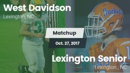 Matchup: West Davidson High vs. Lexington Senior  2017