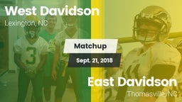 Matchup: West Davidson High vs. East Davidson  2018