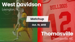 Matchup: West Davidson High vs. Thomasville  2018