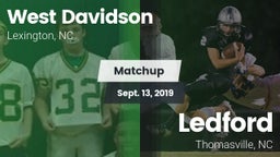 Matchup: West Davidson High vs. Ledford  2019
