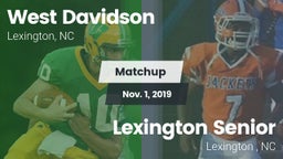 Matchup: West Davidson High vs. Lexington Senior  2019