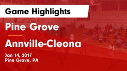 Pine Grove  vs Annville-Cleona  Game Highlights - Jan 14, 2017