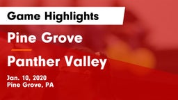 Pine Grove  vs Panther Valley Game Highlights - Jan. 10, 2020