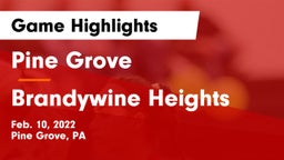 Pine Grove  vs Brandywine Heights  Game Highlights - Feb. 10, 2022