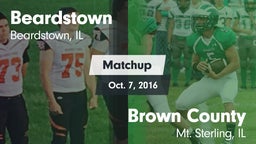 Matchup: Beardstown High vs. Brown County  2016