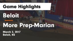 Beloit  vs More Prep-Marian  Game Highlights - March 2, 2017