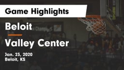 Beloit  vs Valley Center Game Highlights - Jan. 23, 2020