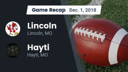 Recap: Lincoln  vs. Hayti  2018