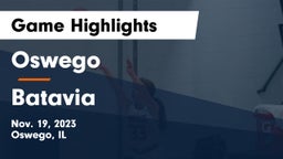 Oswego  vs Batavia  Game Highlights - Nov. 19, 2023
