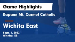 Kapaun Mt. Carmel Catholic  vs Wichita East  Game Highlights - Sept. 1, 2022