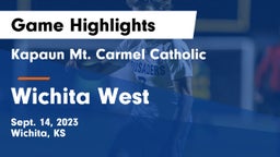 Kapaun Mt. Carmel Catholic  vs Wichita West  Game Highlights - Sept. 14, 2023