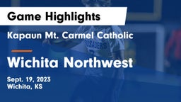 Kapaun Mt. Carmel Catholic  vs Wichita Northwest  Game Highlights - Sept. 19, 2023