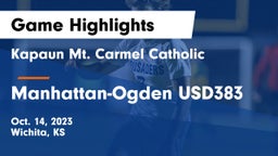 Kapaun Mt. Carmel Catholic  vs Manhattan-Ogden USD383 Game Highlights - Oct. 14, 2023