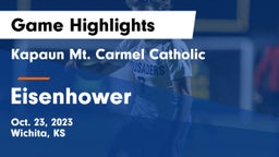 Kapaun Mt. Carmel Catholic  vs Eisenhower  Game Highlights - Oct. 23, 2023
