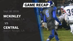 Recap: McKinley  vs. Central  2016