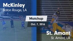 Matchup: McKinley  vs. St. Amant  2016