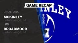 Recap: McKinley  vs. Broadmoor  2016