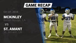 Recap: McKinley  vs. St. Amant  2016