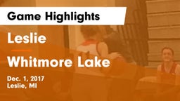 Leslie  vs Whitmore Lake Game Highlights - Dec. 1, 2017