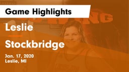 Leslie  vs Stockbridge  Game Highlights - Jan. 17, 2020