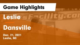 Leslie  vs Dansville  Game Highlights - Dec. 21, 2021