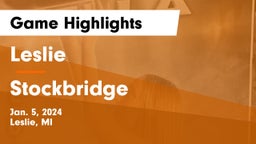 Leslie  vs Stockbridge  Game Highlights - Jan. 5, 2024